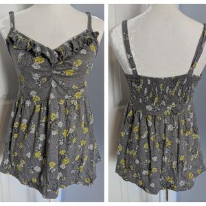 ❌SOLD❌Torrid Tank Top 0 Ruffle Skull Babydoll